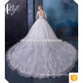 2016 Chic High Quality Elegant See Through Back Pure White Wedding Dress Lace Wedding Gowns